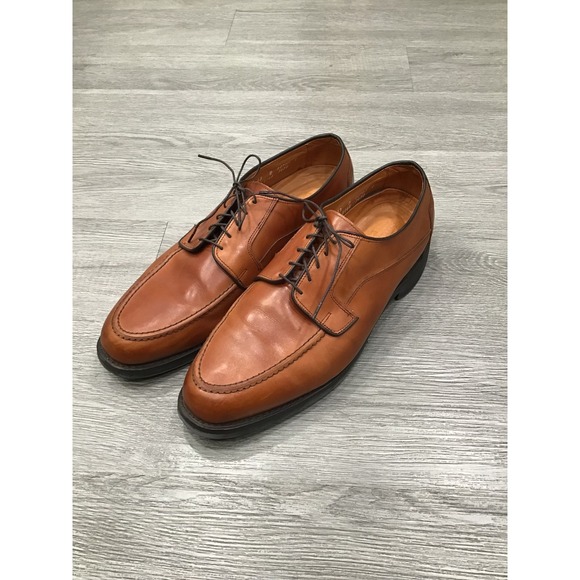 Allen Edmonds 1168 Chili Brown Leather Derby Oxford Dress Shoes Mens 13 D Preppy